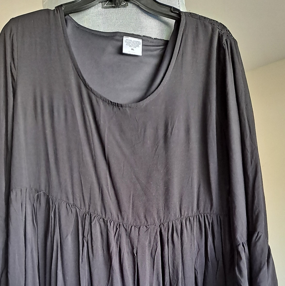 Black flowy boho dress